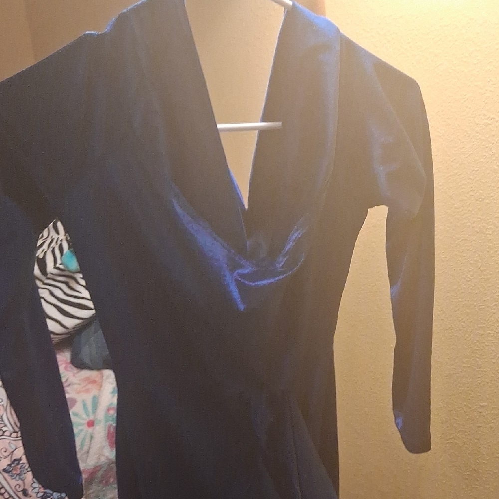 Elegant Blue Long Sleeve Dress